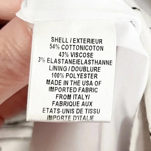 Milly Blue & White Abstract Floral Sleeveless Dress with Pockets Women's Size 4 - Picture 8 of 9